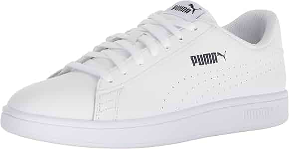 Amazon.com | PUMA Men's Smash 2 Sneaker, L White-Black, 11 M